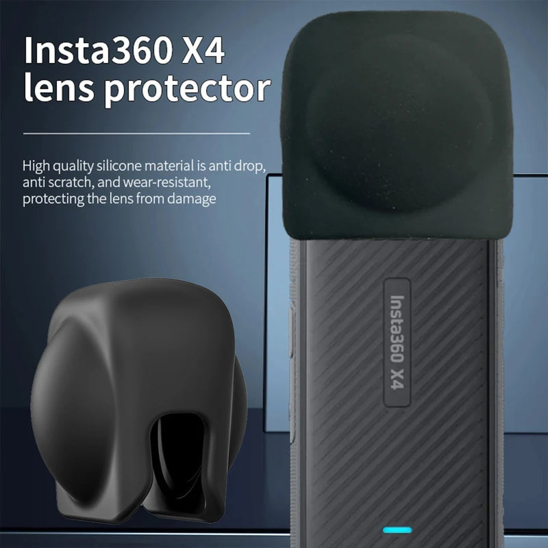 Silicone Lens Cap for Insta360 X4 Anti-Scratch Protective Cover Camera Accessory
