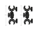 HONGDAK Motorcycle & Bicycle Double Bracket – For Insta360 One X2/X3, GoPro 11/10/9, and Cameras