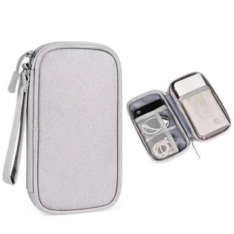 DIXSG Waterproof Travel Organiser – Double-Layer Storage Bag for Cables & Accessories