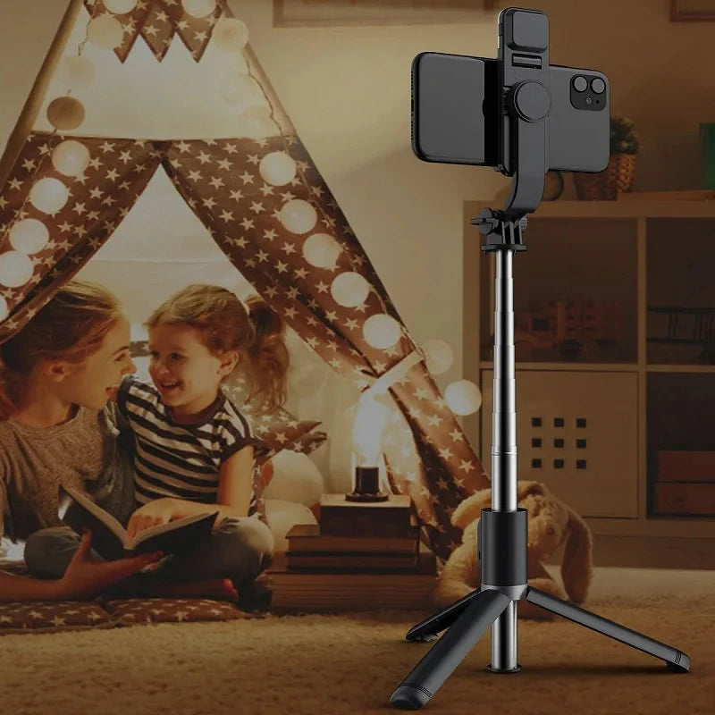 XIAOMI Bluetooth Selfie Stick Tripod with LED Light & Remote for Android & iOS Phones