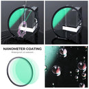K&F Concept 1/4 Black Pro Mist Filter – NANO-X Diffusion Soft Glow Effect for Canon, Nikon 67mm-82mm