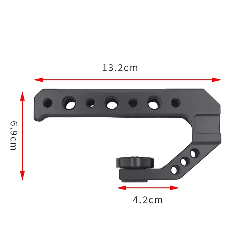 DSLR Camera Top Handle Grip with Cold Shoe Mount for Rigs and Stabilizers