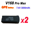 V168 GPS Drone Battery 7.4V 3000mAh and 3.7V 2000mAh Spare Parts Accessories