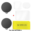 Silicone Lens Dust Cover with Tempered Film for DJI Osmo Action 4/5 Pro – Anti-Slip Protection