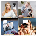 CYKE Mini Selfie Fill Light – Rechargeable Clip-On LED for Phone & Computer
