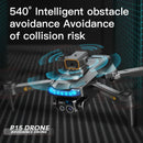 P15 PRO Drone 8K Dual Camera with GPS, Brushless Motors & 360° Obstacle Avoidance