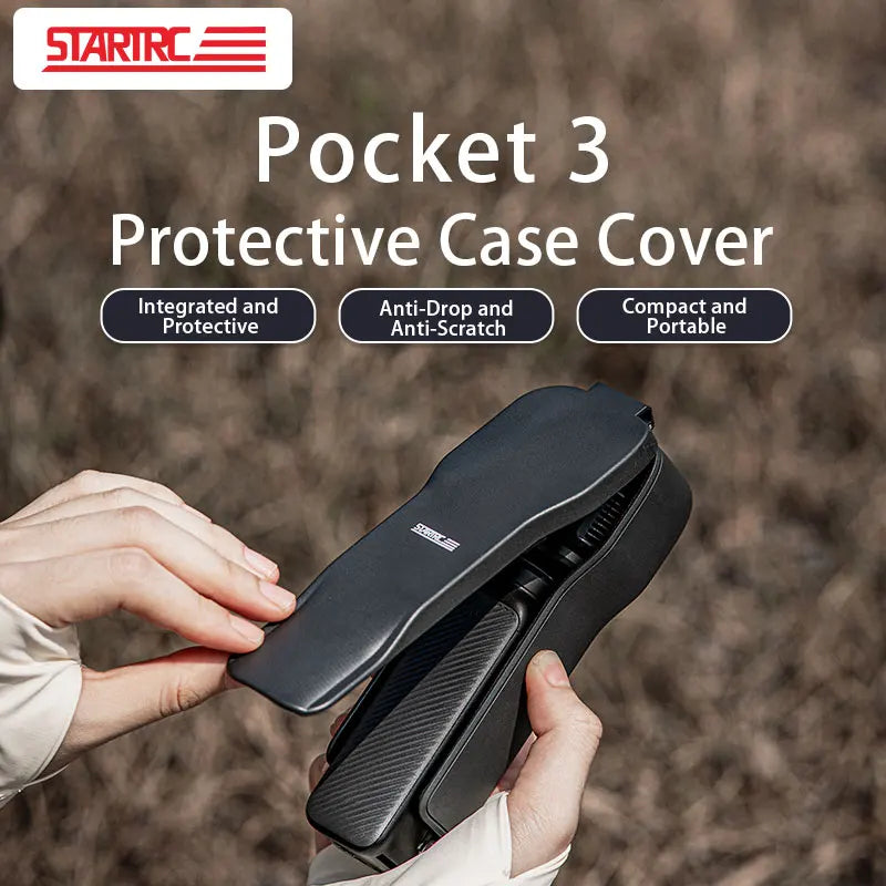 STARTRC Protective Case for DJI Osmo Pocket 3 – Flip Cover & Screen Protector with Quick Release