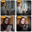 Mini LED Video Light 6W Rechargeable Fill Light with Cold Shoe Mount – 5500K for Vlogging