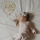 KLV Baby Wooden Balloon Milestone Card – 1-12 Month Newborn Photography Prop & Birthday Gift