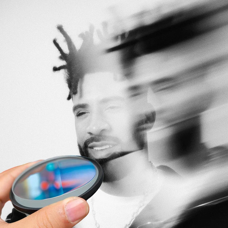 Ghost Motion Blur FX Prism Filter V1 – 77mm Glass Screw-In for High-Speed Photography Effects