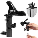 Light Stand Attachment 1/4 to 3/8 Screw Reflector Clamp Clip Holder for Flash & Umbrella