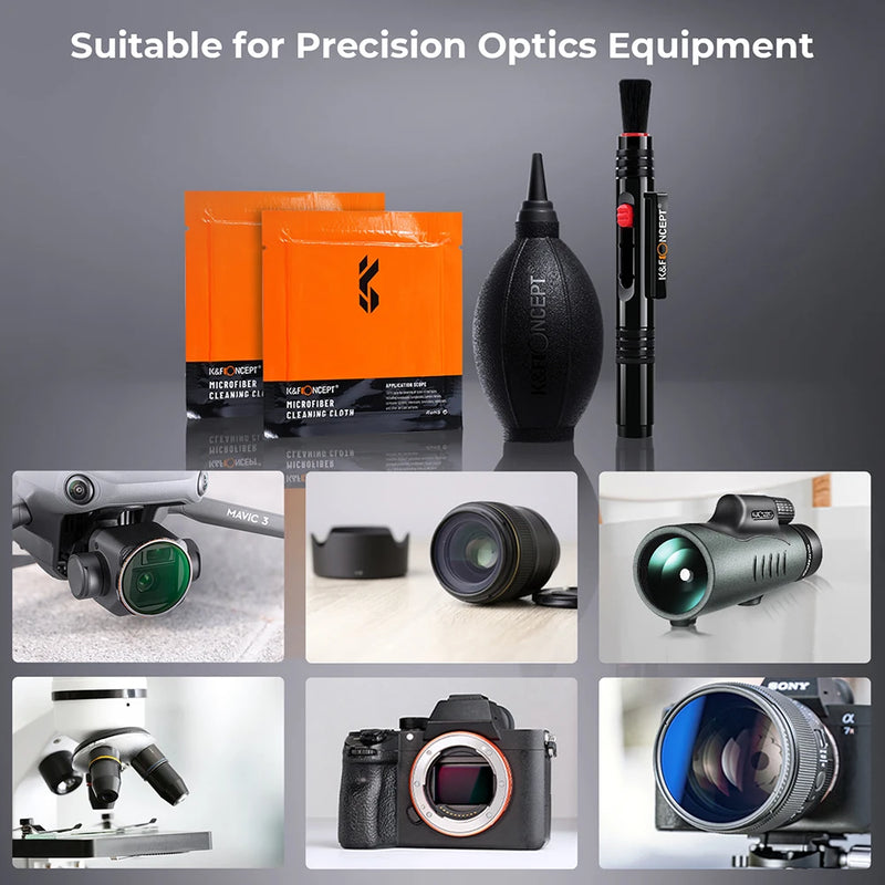 Camera Lens Cleaning Kit – Air Blower, Cleaning Pen & Microfiber Cloths for Sensors & Filters