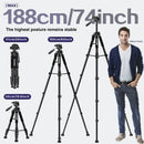 ZOMEI Q188 188cm Professional DSLR Tripod with Phone Holder – Video & Photography Stand