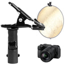 Light Stand Attachment 1/4 to 3/8 Screw Reflector Clamp Clip Holder for Flash & Umbrella