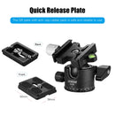 ANDOER H-35 Tripod Ball Head – 360° Panorama Ballhead Mount with U-Groove, 15kg Load Capacity