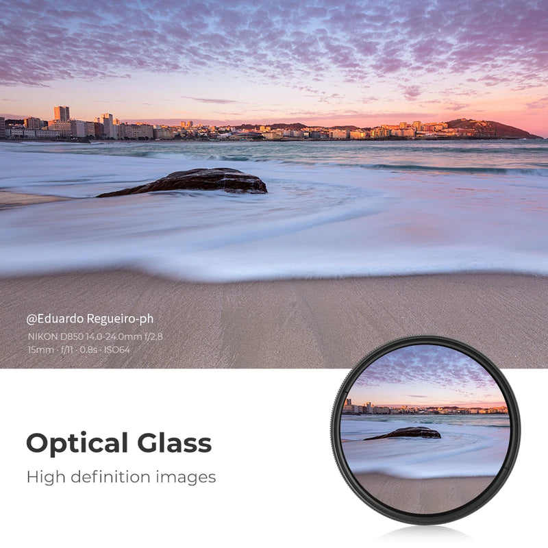 K&F CONCEPT ND2-ND400 Variable ND Filter – Adjustable Neutral Density for Camera Lenses
