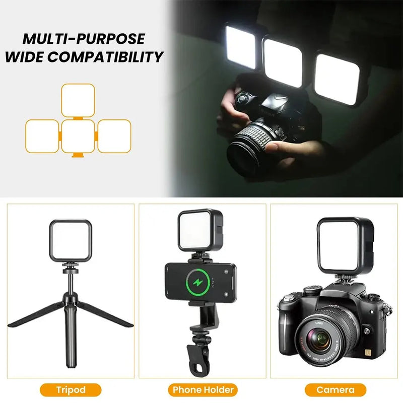 MINIFOCUS LED Photo Studio Light – Portable Bi-Color Video Light for Live Streaming & Photography