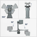 VRIG Aluminum Hot Shoe Phone Mount with Dual Cold Shoe & 360° Rotation for DSLR & Smartphones