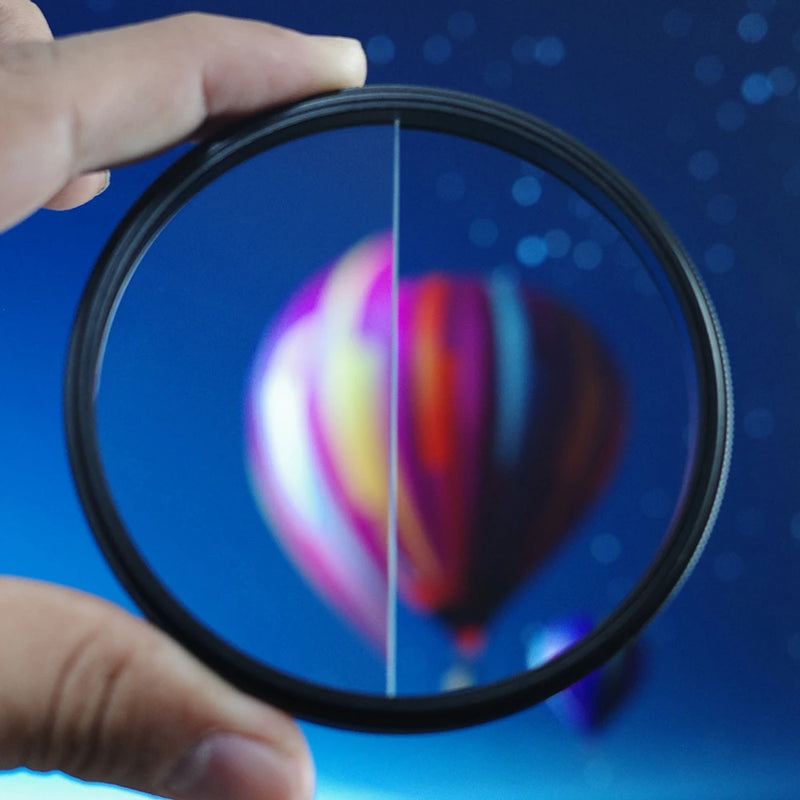 Split Diopter Prism Blur Filter +2 with Foreground Magnification – 58mm to 82mm Sizes