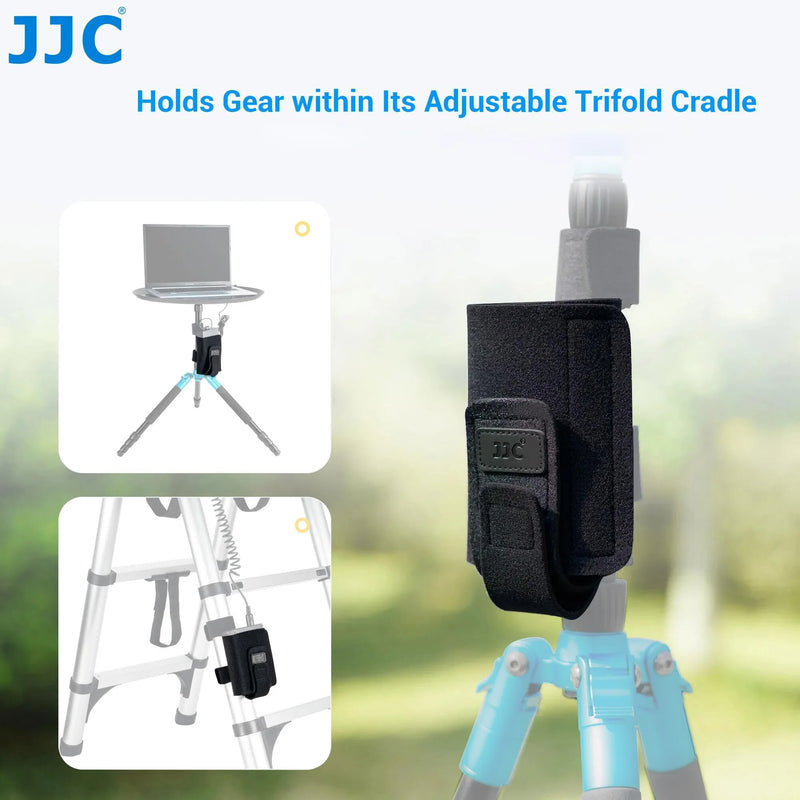 Equipment Mounting Strap with Cable Cradle – Power Bank Holder for Tripod & Light Stand