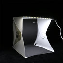 KOQZM 22cm Portable LED Lightbox – Folding Photography Studio Tent with Backdrops for Product Shoots