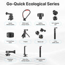 Ulanzi Go-Quick Ⅱ Magnetic Quick Release Adapter Mount with 1/4'' Screw for GoPro, DJI, Insta360