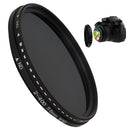 Adjustable ND Filter ND2 to ND400 Variable Neutral Density Filter for DSLR Camera Lens