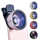 TIDOVE 2-in-1 37mm Wide-Angle & Macro HD Lens Clip – 0.45x 49UV Super Wide for iPhone & Smartphones