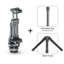 VRIG Aluminum Hot Shoe Phone Mount with Dual Cold Shoe & 360° Rotation for DSLR & Smartphones