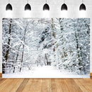 Winter Forest Photography Backdrop for Christmas, Kids, and Baby Photoshoots Landscape Background