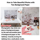 Double-Sided Marble Photography Backdrops 57x87cm Waterproof Photo Studio Props Wood Grain