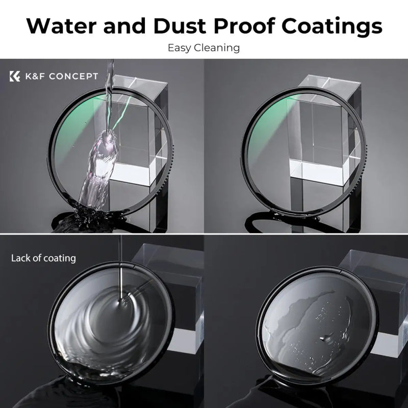 K&F CONCEPT NANO-X UV Filter – Multi-Layer HD Ultraviolet Protection for 37mm-127mm Lenses