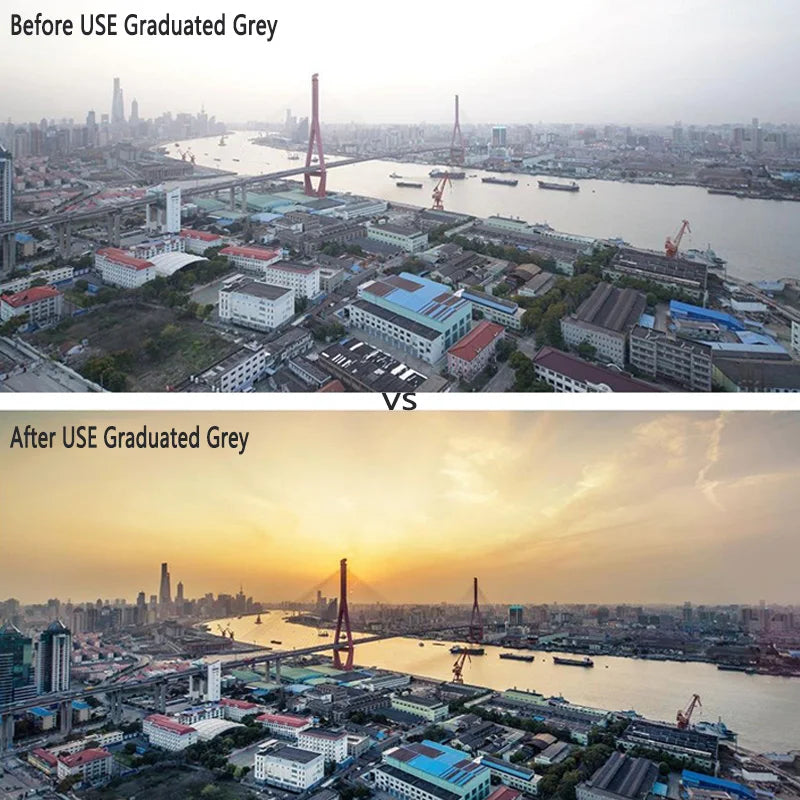 Lightdow GND 0.9 Neutral Density Graduated Gray Filter for Canon, Sony, Nikon – 49mm to 82mm