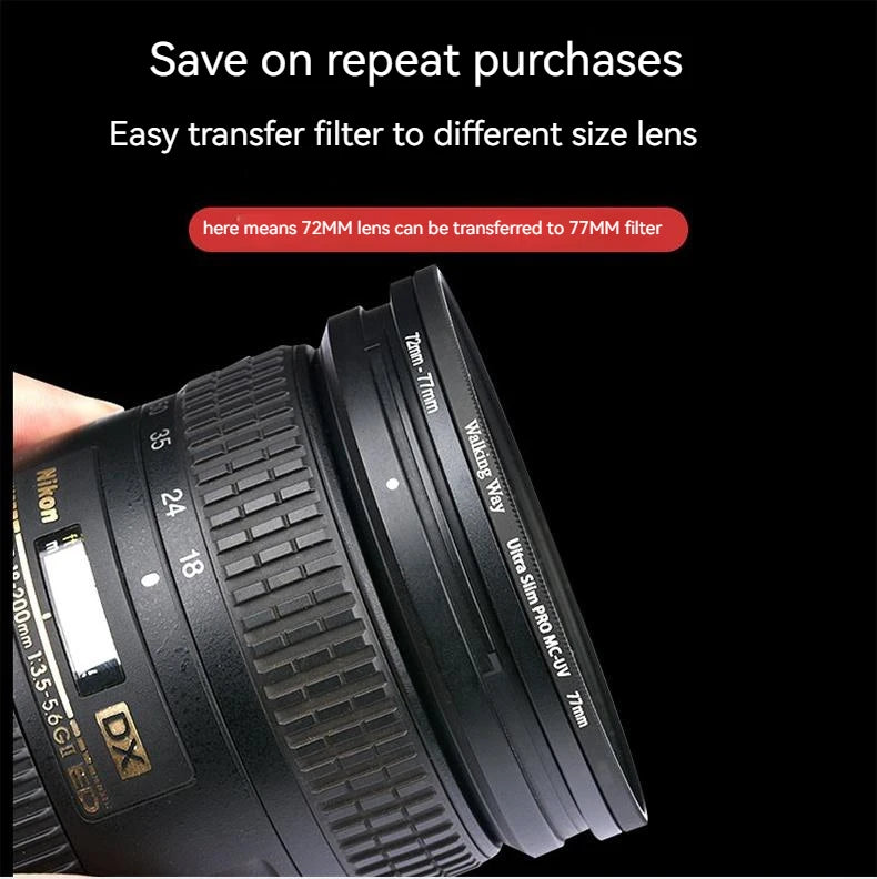 9pcs/18pcs Camera Lens Filter Step Up/Down Adapter Ring Set – 37mm-82mm for DSLR Cameras