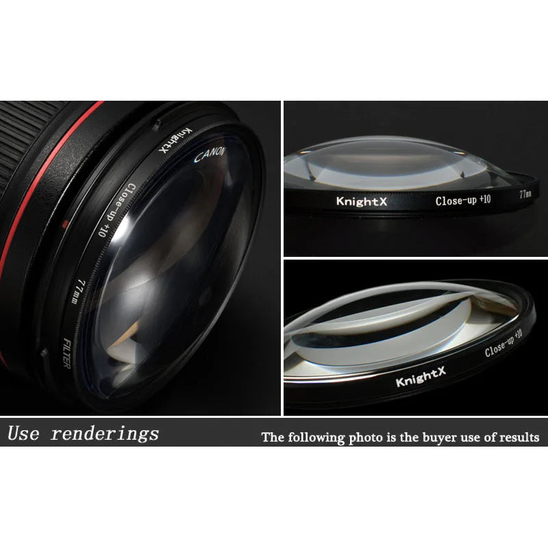 Macro Close-Up +10 Lens Filter for Canon Sony Nikon DSLR – 49mm to 77mm Thread Sizes