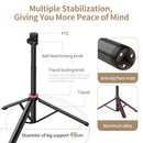 Ulanzi MT-79 Extendable Tripod for DSLR, Mirrorless, Smartphone – 1/4'' Screw, 2070mm Max Height