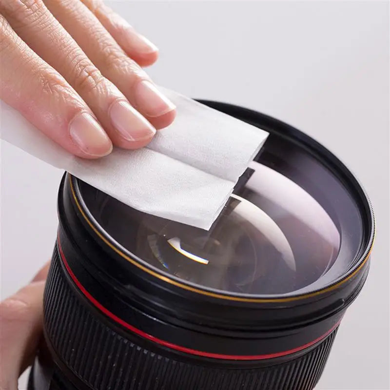 100PCS Dust-Free Lens Cleaning Wipes – Camera, Microscope, Eyeglasses, LCD Screen Cleaning Tissues