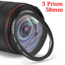 Kaleidoscope Prism Filter 49mm–77mm Glass Creative Lens Effect for DSLR Cameras & Phones