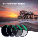 K&F CONCEPT ND Filter Kit ND4 ND8 ND64 ND1000 with Bag NANO-X Series 49mm–82mm