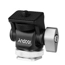 ANDOER Mini Monitor Mount Tripod Head – Cold Shoe Adapter with 1/4" Screw for Camera Accessories