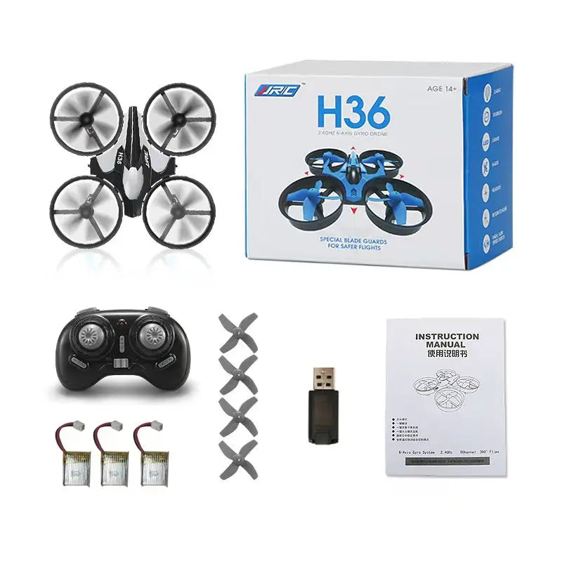 JJRC H36 Mini RC Drone – 6-Axis Gyro, Headless Mode, 360° Flip, One-Key Return, Kids' Quadcopter Toy