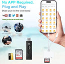 5-in-1 Lightning Type-C USB 3.0 SD TF Card Reader Adapter for iPhone MacBook Android