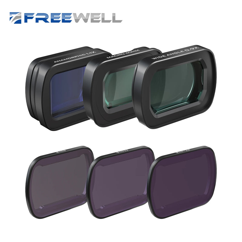 Freewell 2-in-1 Macro 40mm & Wide Angle 0.9x Lens Filter Kit for DJI Osmo Pocket 3