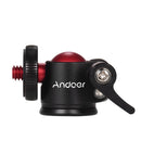 ANDOER Mini Tripod Ball Head – 360° Swivel with U-Shaped Slot for DSLR Cameras & Tripods