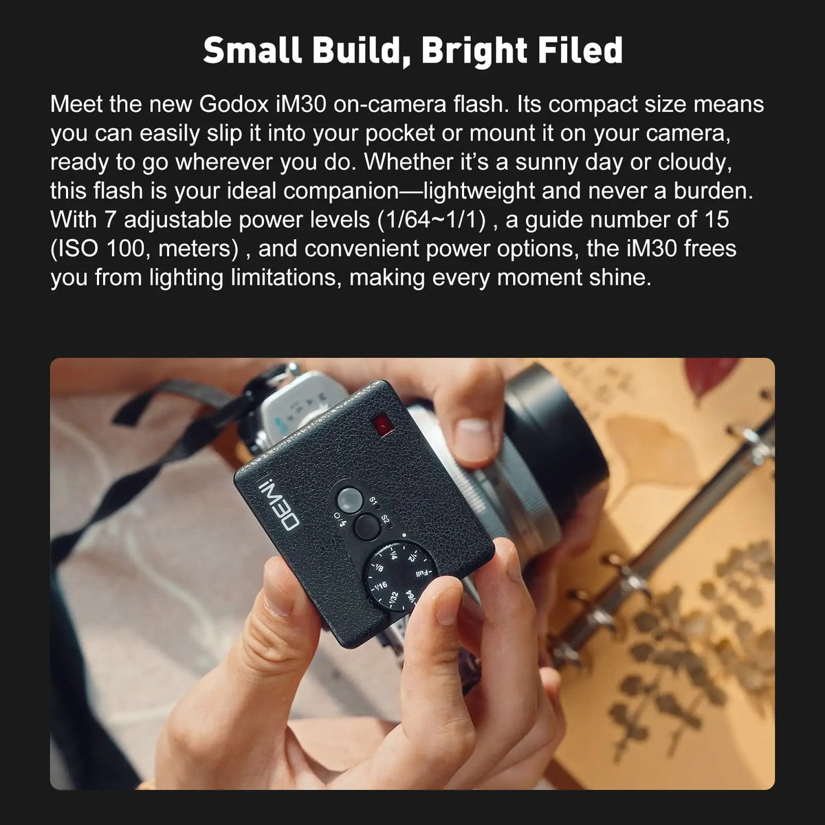 Small Flash For Leica M6 Godox 2in1 Camera Flash Reflector