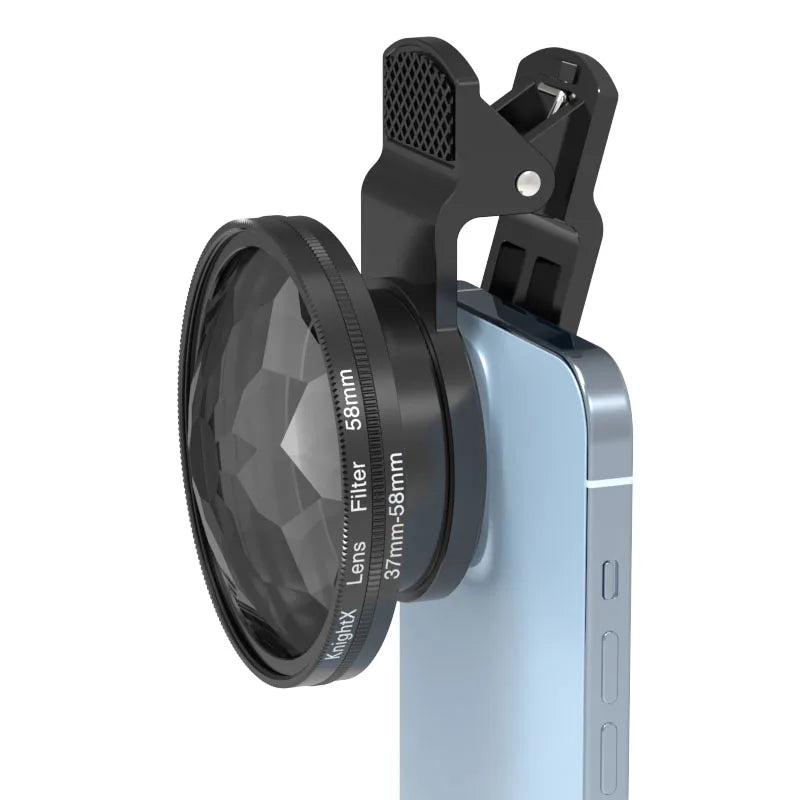 Kaleidoscope Prism Filter 49mm–77mm Glass Creative Lens Effect for DSLR Cameras & Phones