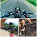 HONGDAK Motorcycle & Bicycle Double Bracket – For Insta360 One X2/X3, GoPro 11/10/9, and Cameras