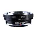 K&F CONCEPT Canon FD to Fuji FX Lens Adapter for X-T5 X-T4 X-Pro3 X-S10 X100V X-H2S