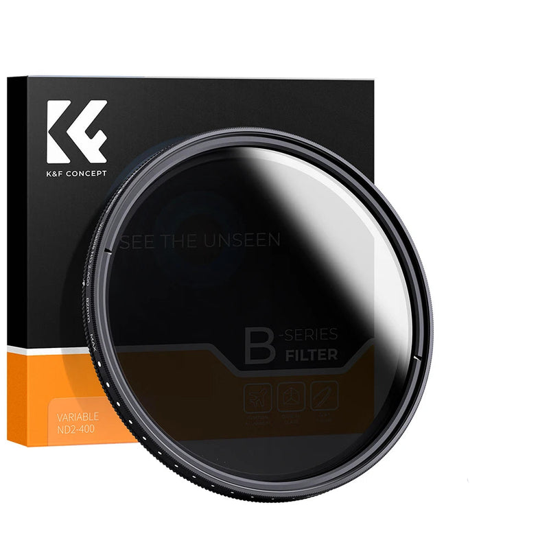 K&F CONCEPT ND2-ND400 Variable ND Filter – Adjustable Neutral Density for Camera Lenses