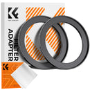 K&F Concept Step-Up Ring – Aviation-Grade Aluminum Filter Adapter Ring with Cleaning Cloth (2-Pack)